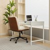 360° Rolling Swive Elegant Design Computer Chair Oversize Seat Cirss Cross Chair with Wheels - 4 of 4