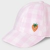 Baby Girls' Gingham Baseball Hat - Cat & Jack™ Pink - 3 of 3