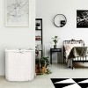 Seville Classics Modern Handwoven Round Laundry Room Hamper - 2 of 4