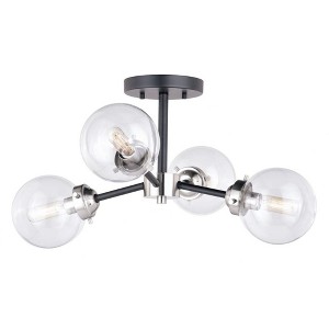 Vaxcel Orbit 4 - Light Flush Mount in  Satin Nickel - 1 of 4