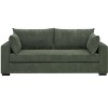 NicBex Modern Minimalist Corduroy Loveseat Sofa Couch with Two Pillows,2-Seat Lounge Sofa for Living Room,Apartment - 2 of 4
