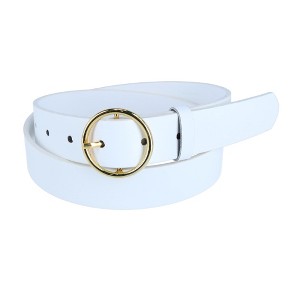 CTM Women's Thick Rounded Buckle Belt - 1 of 4