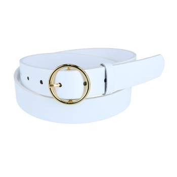 CTM Women's Thick Rounded Buckle Belt