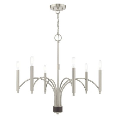 Livex Lighting Wisteria 6 - Light Chandelier in  Brushed Nickel