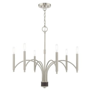 Livex Lighting Wisteria 6 - Light Chandelier in  Brushed Nickel - 1 of 1