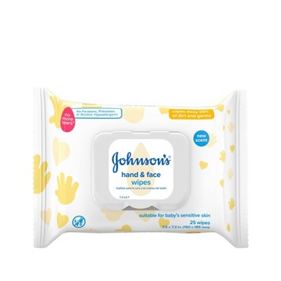 Johnson's Hand & Face Wipes - 25ct