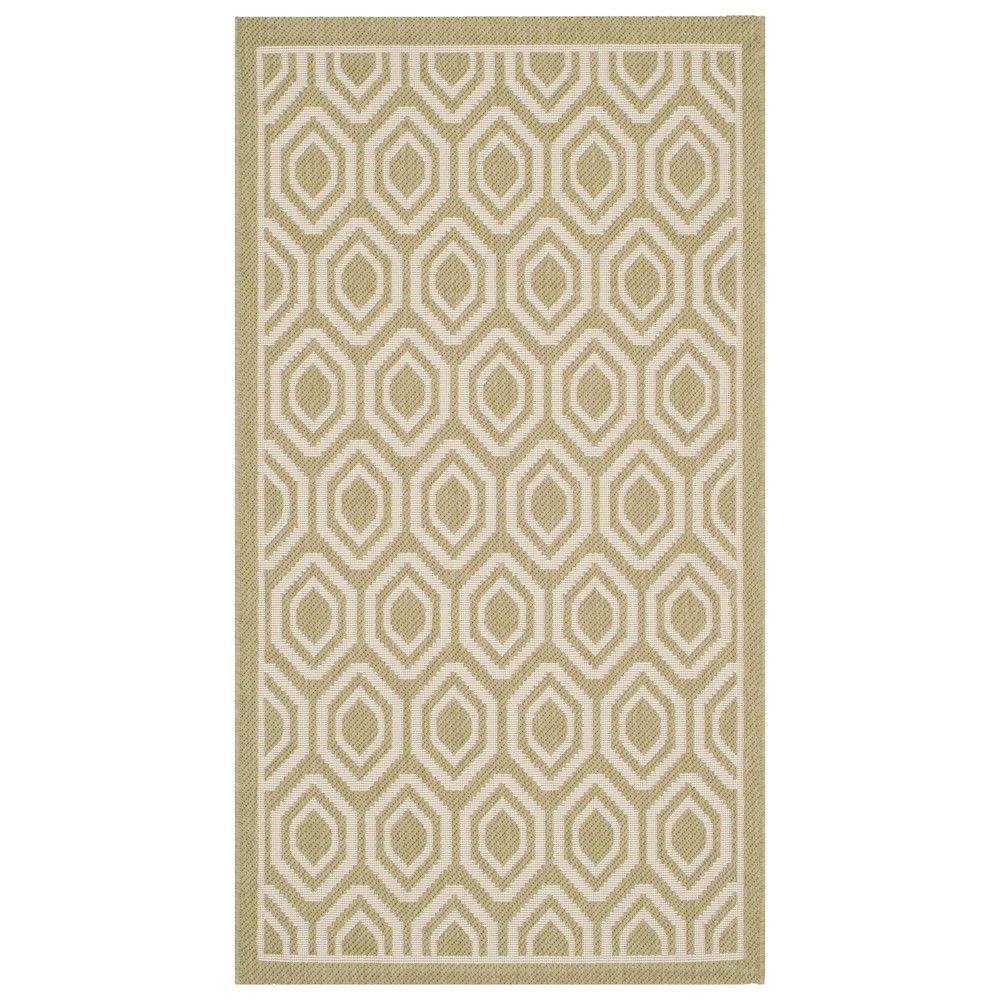 2'7in x 5' Biarritz Outdoor Rug Green/Beige - Safavieh