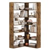 Jojoka 6-Tier Corner Bookshelf - Tall L-Shaped Industrial Bookcase with Baffles, Modern Display Shelf for Bedroom, Office, Living Room & Kitchen - 2 of 4