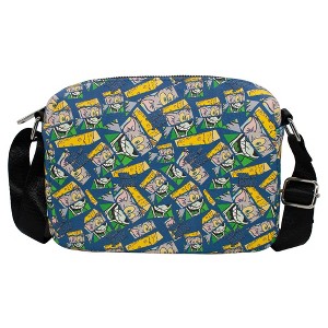 Bag, Crossbody, Tom and Jerry Expression Blocks Mash Up Blocks, Blue, Vegan Leather - 1 of 4