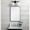 Elegant Lighting Soft corner metal rectangular mirror 20x30 inch in Black - 2 of 4