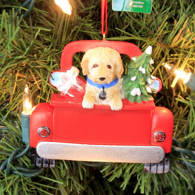 Kurt S. Adler 3.25 In Dog In Back Of Truck Christmas Tree Diy Personalize Tree Ornaments, 2 of 4