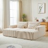 TiramisuBest 87" No-Assembly Oversized Sectional Chaise, Plush Reclining Sofa Bed for Indoor Living Room & Bedroom-Beige - 4 of 4
