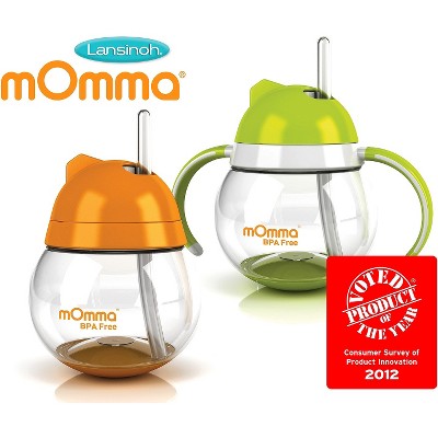 mOmma Straw Sippy Cup with Dual Handles - Green