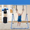 VisioGear Kids Gymnastic Bar, Multi-Functional Adjustable Height Children's Horizontal Gymnastic Bar With Bear Rings, Blue, 39"*57"*51" - 4 of 4