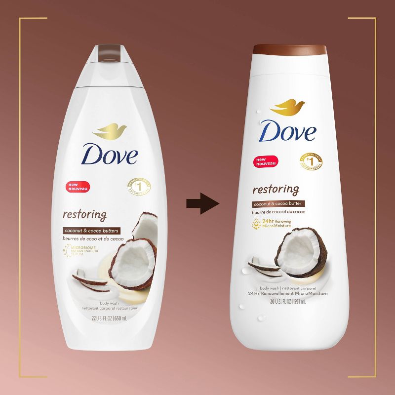 Dove Body Wash - Coconut - 20oz, 5 of 13