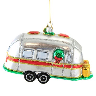 Huras 3.5" Christmas  Airstream Ornament Camper Travel Holiday  -  Tree Ornaments