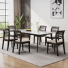 Etelifrank Set of 2 Solid Wood Dining Chairs Side Chairs with Padded Seat Ladder Back - 2 of 4