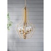 VYNXARIA 4 - Light Antique Gold Open - Frame Metal Ceiling Lights, Sculptural Hanging Chandelier with Adjustable Chain - 4 of 4