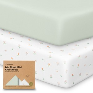 KeaBabies 2-Pack Isla Mini Crib Sheets, Pack and Play Sheets Fitted, Pack N Play Sheets, Fitted Crib Sheet - 1 of 4