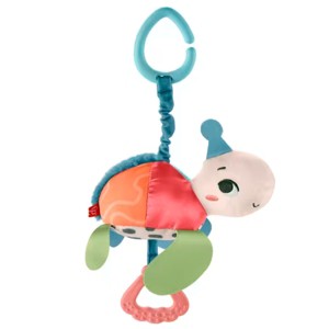 Fisher-Price Baby Stroller Toy Planet Friends Sea Me Bounce Turtle Plush with Teether, Motion & Sounds for Newborns Ages 0+ Months - 1 of 3