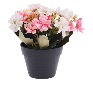 Unique Bargains Artificial Plants Autumn Cherry Blossoms Plastic 4.33"x4.33"x7.87" 1 Pcs - 1 of 4