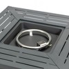 30" Propane Gas Fire Pit Table, 50000 BTU Square Steel Fire Pit for Outside Patio Deck Garden Backyard-Black - 4 of 4