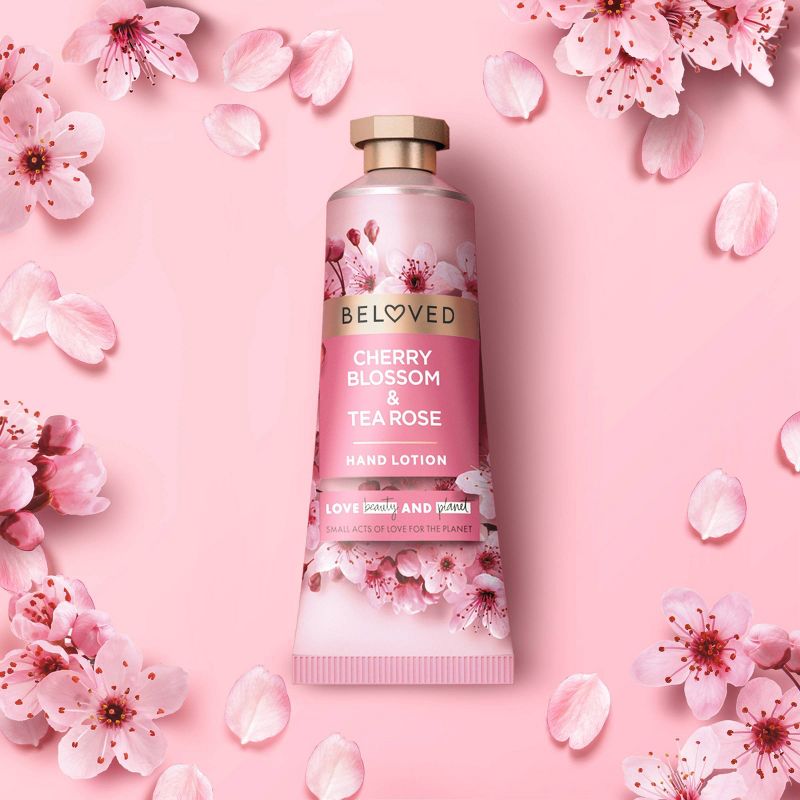Beloved Cherry Blossom &#38; Tea Rose Hand Cream Lotion - 1oz, 4 of 10