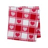 Design Imports Hearts Woven Check Napkin Set/6 - 4 of 4