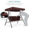 WhizMax Swing Chair Ultimate Comfort Outdoor Double Swing with Sunshade Canopy - 4 of 4