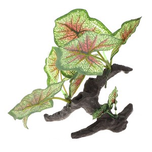 Unique Bargains Aquarium Plants Decorations Artificial Aquatic Plant Green Purple 1 Pcs - 1 of 4