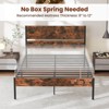 Infans Full Size Bed Frame w/ Wooden Headboard Under-Bed Storage No Box Spring Needed - 3 of 4