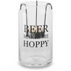 Pavilion Gift Company - Beer Makes Me Hoppy - 16 oz Beer Can Glass Tealight Holder - Candle Holders - 4 of 4