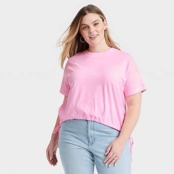Off Shoulder Pink Shirt : Target