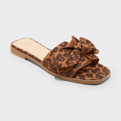 Women's Maple Bow Flat Sandals - A New Day™