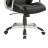 Vynxaria Black and Grey Swivel Office Chair with Casters - 3 of 4