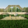 LAOTIES Large Metal Walk-in Chicken Coop,Outdoor Poultry Run with UV-Resistant Roof And Lockable Door - 2 of 4