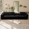 Wooakway 104"W*24"H Beige/Green/Gray/Black 4 Seat Sectional Sofa Small Space Armrest Soft Touch 5 Pillows Luxury Plush Easy Assembly - 3 of 4