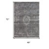 Gray Medallion Non Skid Area Rug - 3 of 4
