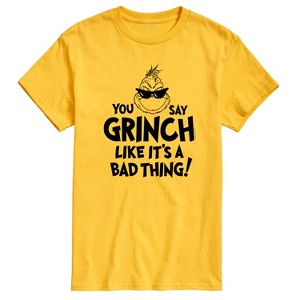 Men's - Dr. Seuss - The Grinch You Say Grinch Like It's A Bad Thing Short Sleeve Graphic T-Shirt - 1 of 4