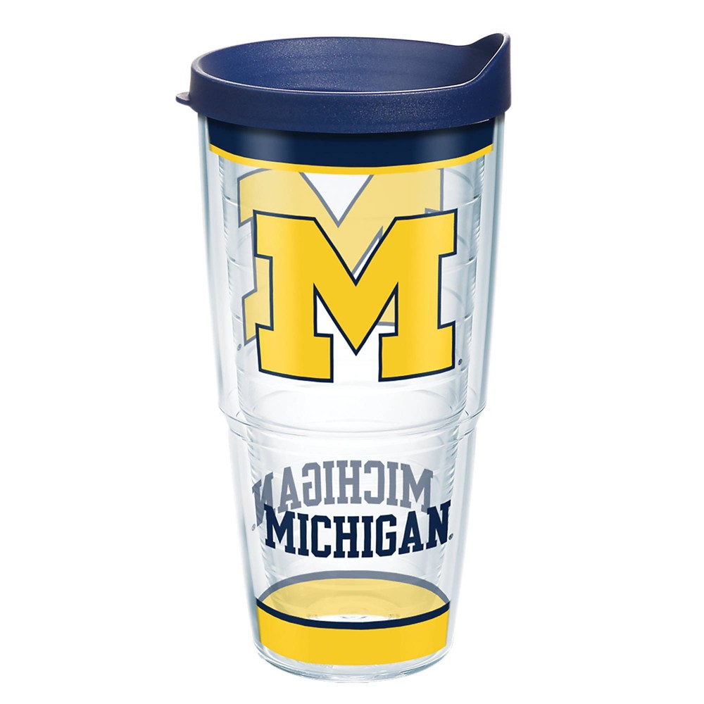 Photos - Glass NCAA Michigan Wolverines Tradition Classic Tumbler with Lid - 24oz