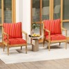 Tangkula Deep Seat Chair Cushion Pads Set Indoor/Outdoor w/ Rope Belts - 3 of 4