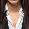 EVERLY JEWELRY | Silver Heart Necklace with Cable Chain – Multiple Metal color Options - 4 of 4