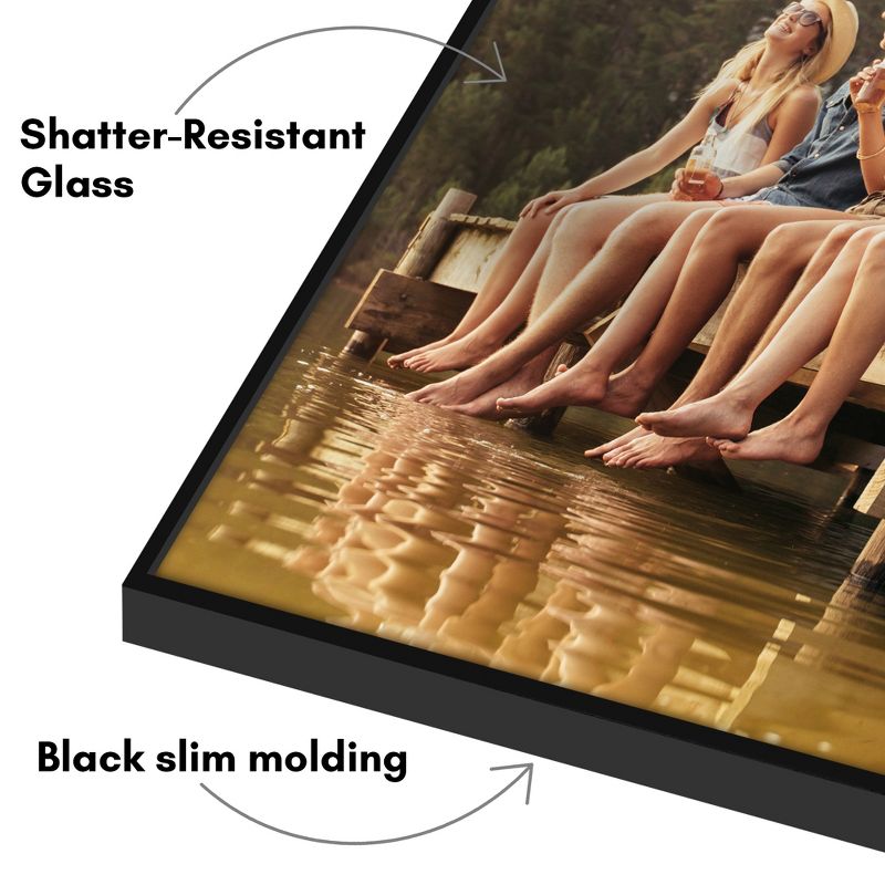 Americanflat Front Loading Picture Frame Set - Perfect for Photos and Wall Decor - Black, 3 of 8
