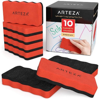 Arteza Magnetic Dry Erase Whiteboard Erasers for School - 10 Pack (ARTZ-9103)