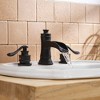 BWE 8 in. Waterfall Widespread 2-Handle Bathroom Faucet With Drain Assembly in Spot Resist Black - image 2 of 4