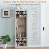 Brown Shoe Storage Cabinet Freestanding Tall Closet Shoe Organizer with Cubbies for 33 Pairs Wooden Shoe Rack for Closet Entryway Living Room - 4 of 4