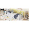 Okak Modern Floor Bed Frame with Safety Fence and Door, Metal Children's Floor Bed Frame for Kids Girls Boys Easy to Assemble - 3 of 4