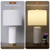 Maxax Ceramic Table Lamp,White Modern Desk Lamp with Ribbed Design for Bedroom Nightstand,Living Room. - 4 of 4