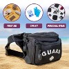 Kemp Lifeguard Fanny Pack/Hip Pack with GUARD Logo - Water-Resistant and Durable Waist Bag for Medical Supplies & Lifeguard Gear - Black - 4 of 4