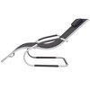 vidaXL Sun Lounger with Pillow Aluminum and Textilene Black - 3 of 4